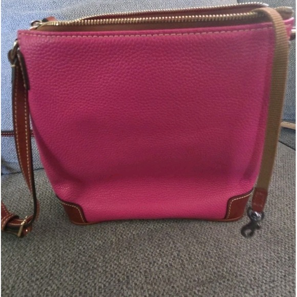 Dooney & Bourke Pebble Grain Leather Crossbody Inner Pockets Pink - Picture 8 of 16